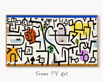 Samsung Frame TV Art 4K Minimalist Paul Klee Abstract Painting. Instant Download Vintage Famous Abstract Painting Paul Klee Art for Frame TV