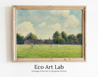 Hampton Court Landscape Painting Printable Famous Art Print. Instant Download Vintage Fine Art. Country Farmhouse Decor Digital Download