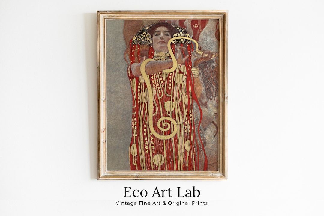 【大型】グスタフ クリムト ヒュギエイア 絵画 複製画 真作】【複製】複製画 グスタフ・クリムト ヒュギエイア 黄金の