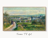 Samsung Frame TV Art 4K Vintage French Countryside Landscape Oil Painting. Instant Download Vintage Nature Art for Samsung Frame TV. TV Art