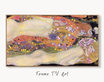 Samsung Frame TV Art 4K Gustav Klimt Famous Nude Women Vintage Art Nouveau Painting. Instant Download Antique Female Nude Art for Frame TV