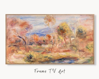 Samsung Frame TV Art 4K Glade (Clairière) by Auguste Renoir. Famous Antique Oil Painting. Landscape Vintage Impressionist Art for Frame TV