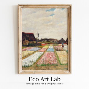 Flower Beds in Holland Vincent van Gogh Printable Famous Art Print. Instant Download van Gogh Print Vintage Wall Art. Antique Fine Art Print