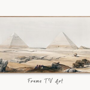 Samsung Frame TV Art 4K Pyramids of Giza Landscape Ancient Egyptian Wall Art. Instant Download Antique Vintage Egyptian Art for Frame TV.
