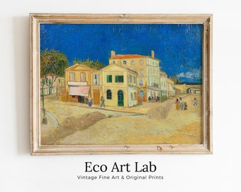 Vincent van Gogh The Yellow House Painting Printable Famous Art Print. Instant Download van Gogh Print Vintage Fine Art Digital Download