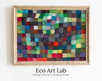 Vintage Paul Klee "May Picture" Colorful Abstract Painting. Printable Wall Art. Instant Download Abstract Art. Mosaic Abstract Wall Art