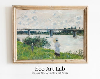 Claude Monet The Promenade Painting Famous Monet Art. Instant Download Vintage Decor. Vintage Landscape Printable Wall Art. Spring Decor
