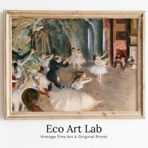 Edgar Degas Rehearsal Onstage Painting Famous Printable Art Print. Instant Download Degas Print Vintage Ballerina Wall Art Digital Download