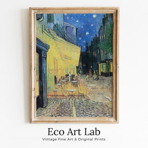 Vincent van Gogh Café Terrace at Night Printable Famous Art Print. Instant Download van Gogh Print Vintage Wall Decor Fine Art Digital Print