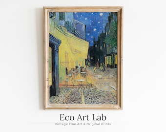 Vincent van Gogh Café Terrace at Night Printable Famous Art Print. Instant Download van Gogh Print Vintage Wall Decor Fine Art Digital Print