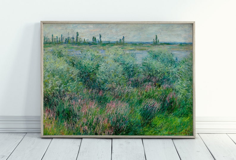 Claude Monet Banks of the Seine Painting Famous Monet Art. Monet ...