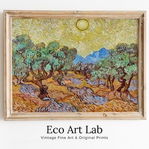 Vincent van Gogh Ulivi Stampabile Famoso Paesaggio Dipinto Stampa Artistica. Download Istantaneo Van Gogh Stampa Dipinto Vintage. Stampa Fine Art