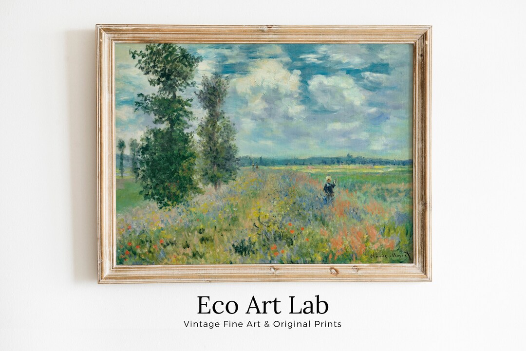Poppy Field Famous Claude Monet Painting Printable Art. Instant
