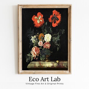 Still Life Botanical Painting Printable Wall Art. Flowers Still Art Vintage Print, Antique Retro Colorful Art. Instant Download. Floral Art