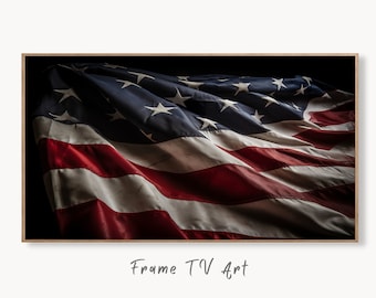 Samsung Frame TV Art 4k Distressed American Flag Art. 4th of July USA Art. Patriotic Samsung TV Art. Digital Download for Samsung Frame Tv