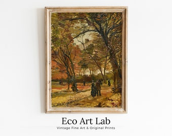 Vincent van Gogh Park in Paris Landscape Painting Famous Printable Art Print. Instant Download van Gogh Print Vintage Art Digital Download