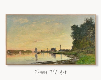 Samsung Frame TV Art 4K Claude Monet Argenteuil Late Afternoon Famous Painting. Instant Download Vintage Art for Samsung Frame TV.