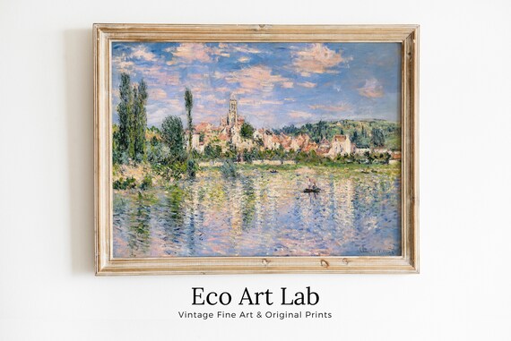 クロード・モネの夏のヴェトゥイユ画。モネの有名な作品。ヴィンテージ