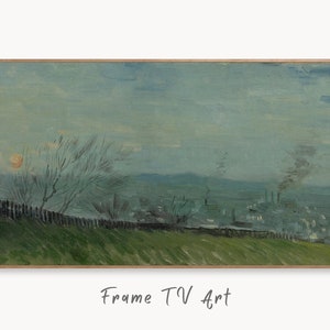 Samsung Frame TV Art 4K Sunset em Montmartre Famosa pintura de Vincent van Gogh. Download instantâneo de arte de van Gogh para Frame TV. Arte vintage