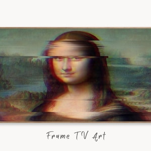 Samsung Frame TV Art 4K Mona Lisa Altered Classic Painting. Glitch Art for Frame TV. Altered Vintage Home Decor. TV Art
