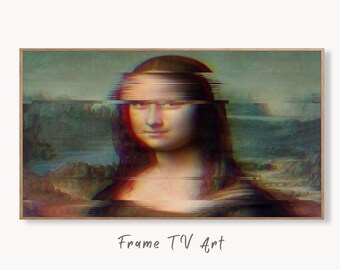 Samsung Frame TV Art 4K Mona Lisa Altered Classic Painting. Glitch Art for Frame TV. Altered Vintage Home Decor. TV Art