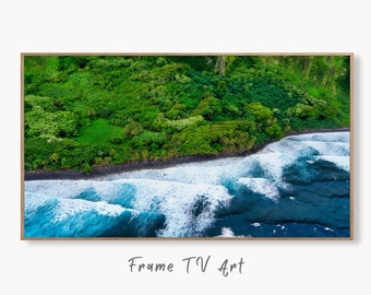 Samsung Frame TV Art 4K, Tropical Beach Nature Landscape Art. Frame Art Tv Digital Download for Samsung TV Coastal Landscape Frame TV Art