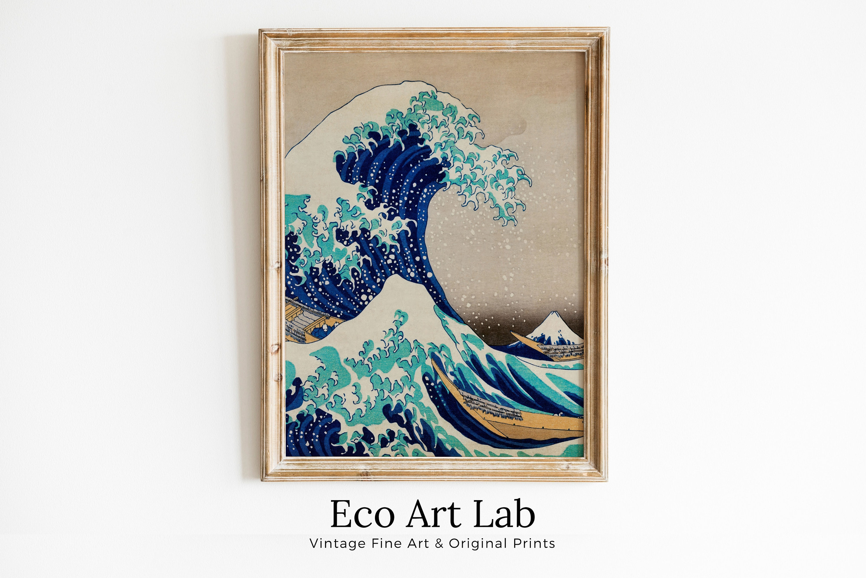 Art Print Hokusai - The Great Wave of Kanagawa - 100 x 50 cm