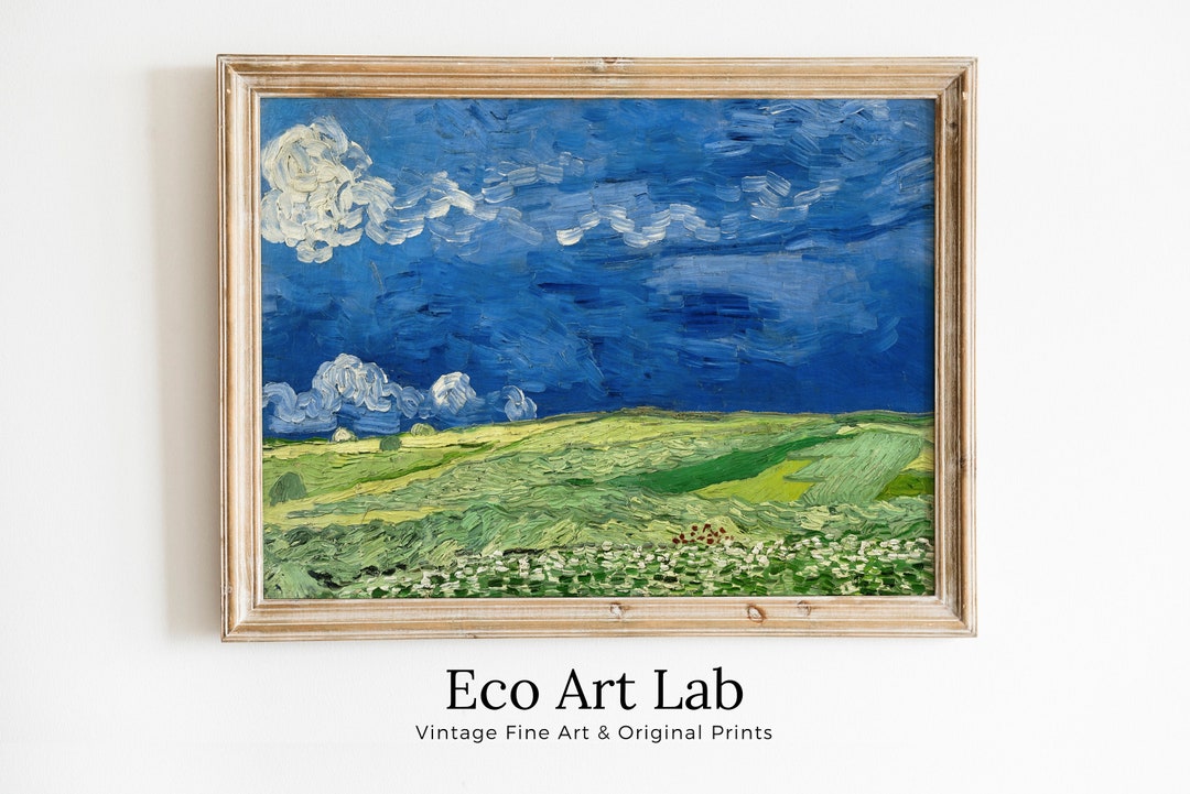 Vincent Van Gogh Wheatfield Under Thunderclouds Printable Famous Art