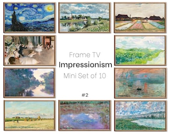 Set of 10 Samsung Frame TV 4K Art. Famous Impressionist Paintings Collection #2. Van Gogh. Monet. Pissarro Instant Download Frame TV Art Set