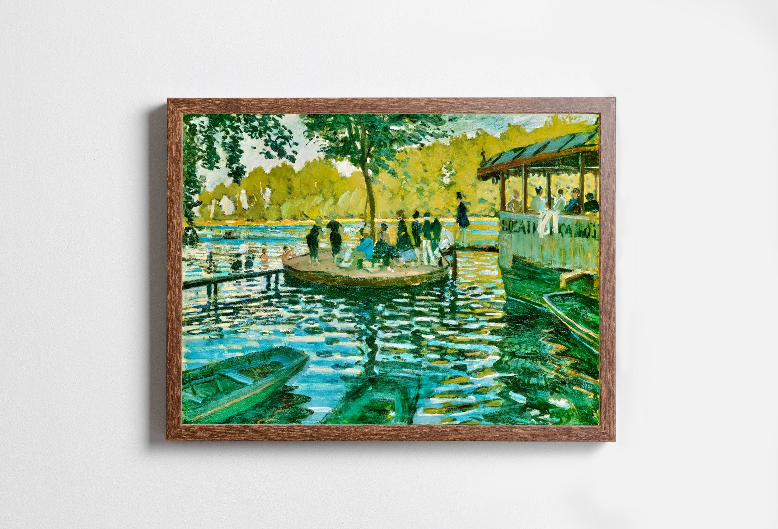 Claude La Grenouillère Painting Famous Art. Instant