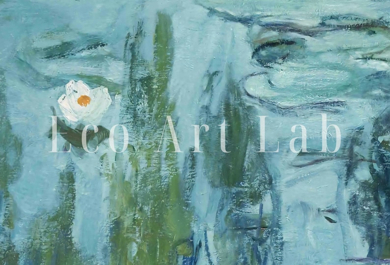 Samsung Frame TV Art 4K Famous Water Lilies Claude Monet Painting. Instant Download Botanical Wall Art for the Frame TV. Vintage Wall Art image 2
