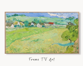 Samsung Frame TV Art 4K Vessenots in Auvers Famous Painting by Vincent van Gogh. Instant Download van Gogh Vintage Landscape for Frame TV.