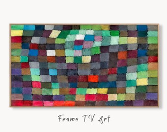 Samsung Frame TV Art 4K Colorful Paul Klee Abstract Mosaic Painting. Instant Download Vintage Famous Abstract Painting Klee Art for Frame TV