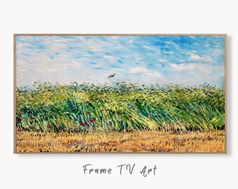 Samsung Frame TV Art 4K Famous Wheat Field Painting by Vincent van Gogh. Instant Download van Gogh Landscape for the Frame TV. Vintage Decor