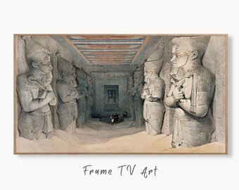 Samsung Frame TV Art 4K Egyptian Temple Ancient Gods Mythology Wall Art. Instant Download Vintage Egyptian Architecture Art for Frame TV