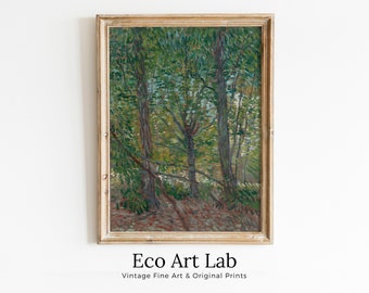 Trees in Nederlands Vincent van Gogh Famous Printable Art. Instant Download van Gogh Print. Vintage Forest Painting. Fine Art Print