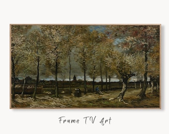 Samsung Frame TV Art 4K Poplars near Nuenen Famous Painting by Vincent van Gogh. Instant Download van Gogh Art for the Frame TV. Vintage Art