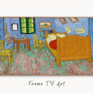 Samsung Frame TV Art 4K &quot;The Bedroom&quot; Famous Painting by Vincent van Gogh. Instant Download van Gogh Art for the Frame TV. Vintage Art