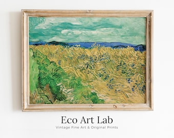 Vincent van Gogh Wheatfield With Cornflowers. Famous Printable Art. Instant Download van Gogh Print. Vintage Landscape Painting. Fine Art