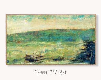Samsung Frame TV Art 4k Georges Seurat Vintage Abstract Landscape Painting. Famous Art for TV Digital Download for Samsung Frame, TV Art