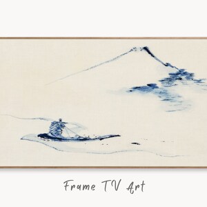 Samsung Frame TV Art 4K Minimalist Mount Fuji Landschaft Vintage Japanische Wandkunst. Sofort Download Antike japanische Kunst für den Frame TV.