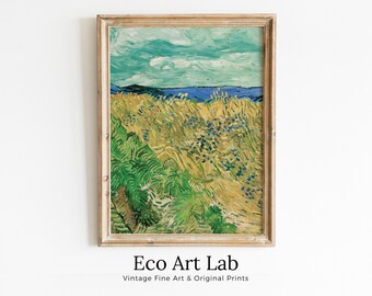 Wheatfield With Cornflowers by Vincent van Gogh. Famous Printable Art. Instant Download van Gogh Print. Vintage Landscape Painting. Fine Art