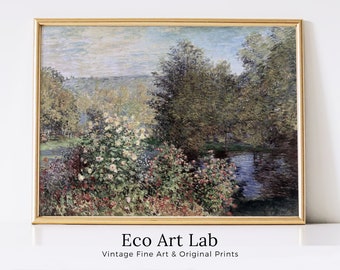 Claude Monet Famous Painting | Garden Landscape Fine Art Print | Instant Download Vintage Art | Printable Spring Decor