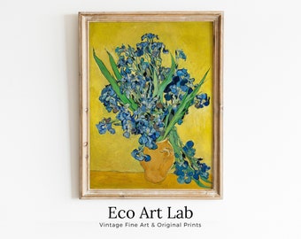 Irises by Vincent van Gogh. Printable Famous Art Print. Instant Download van Gogh Print. Vintage Wall Decor. Fine Art Floral Digital Print