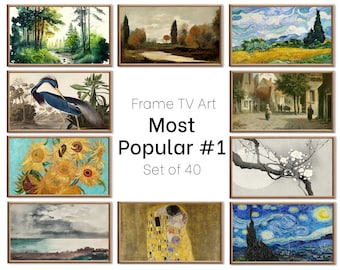 Set of 40 Samsung Frame TV 4K Art. Most Popular Paintings & Digital Art Ultimate Collection #1. TV Art Set. Instant Download Frame TV Art