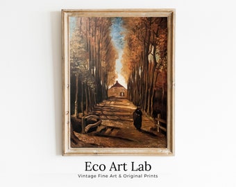 Vincent van Gogh Autumn Landscape Painting Printable Famous Art Print. Instant Download van Gogh Print Vintage Fine Art Digital Download