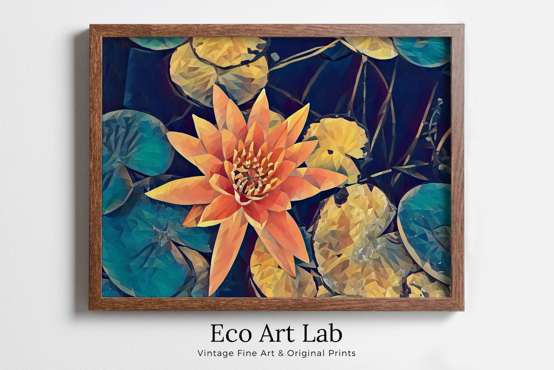 Lotus Flower Art | Botanical Wall Art | Flower Wall Decor | Blooming ...