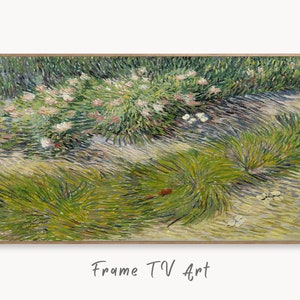 Samsung Frame TV Art 4K Vincent van Gogh Grass and Butterflies Famous Painting. Instant Download van Gogh Art for Frame TV. Vintage Wall Art
