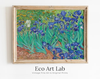 Irises by Vincent van Gogh Printable Famous Art Prints. Instant Download van Gogh Print Vintage Wall Decor. Fine Art Floral Digital Print