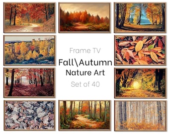 Set of 40 Samsung Frame TV 4K Art. Fall Wall Art Nature Digital Collection. Autumn Decor TV Art Set. Instant Download Frame TV Art.